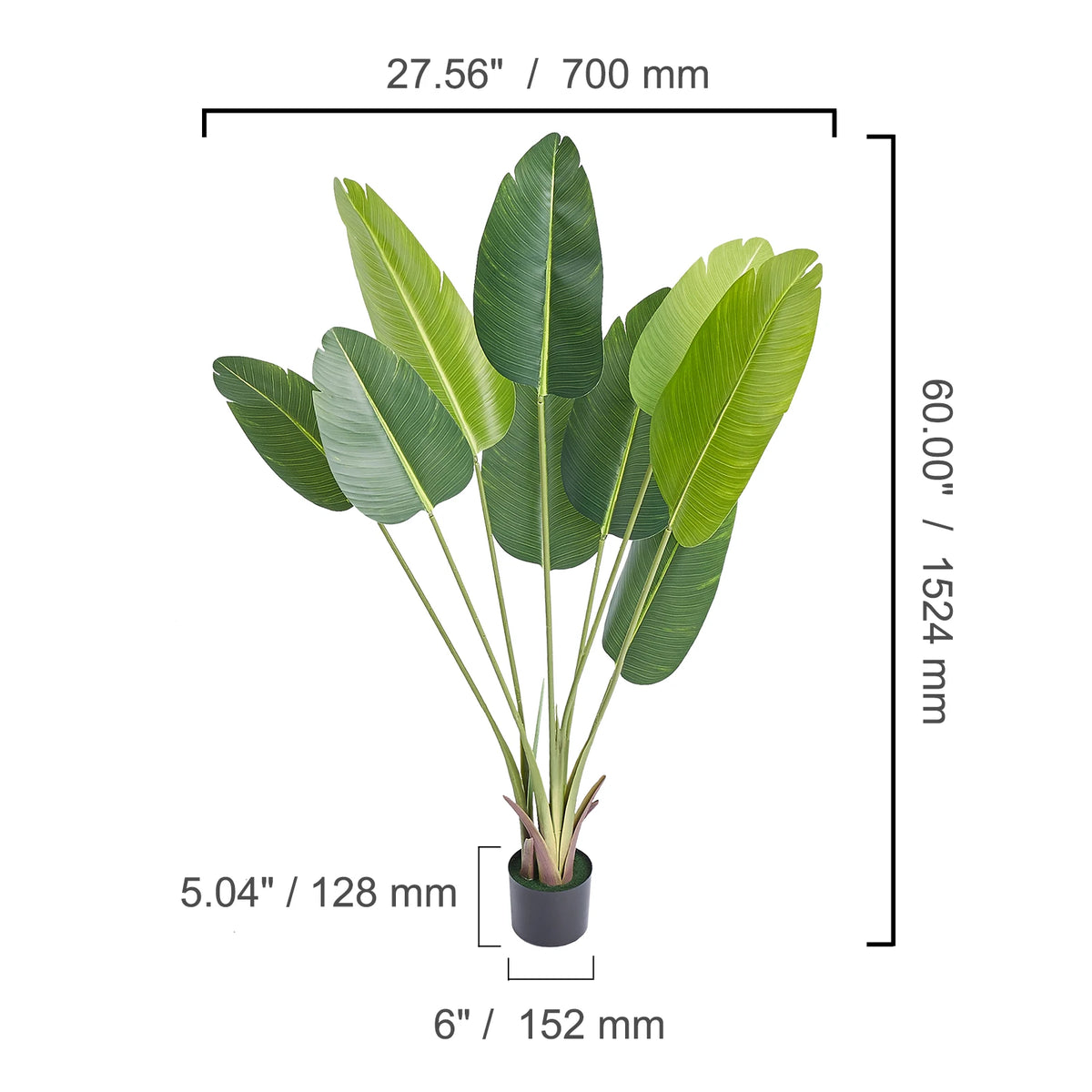 Artificial Palm Tree With Stable Base For Home Garden Decor