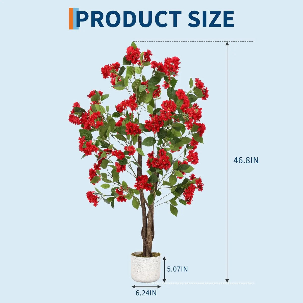 HiMISS Artificial Osmanthus Tree Faux Potted Decorative Indoor Plant