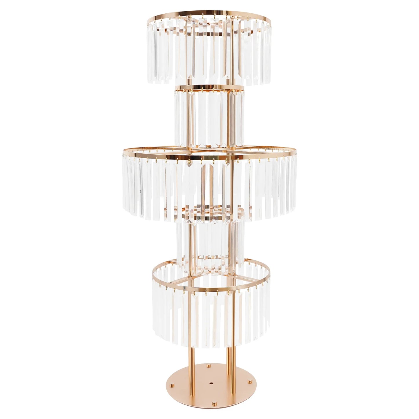 Five Tier Gold Silver Wedding Centerpieces Flower Stand Acrylic