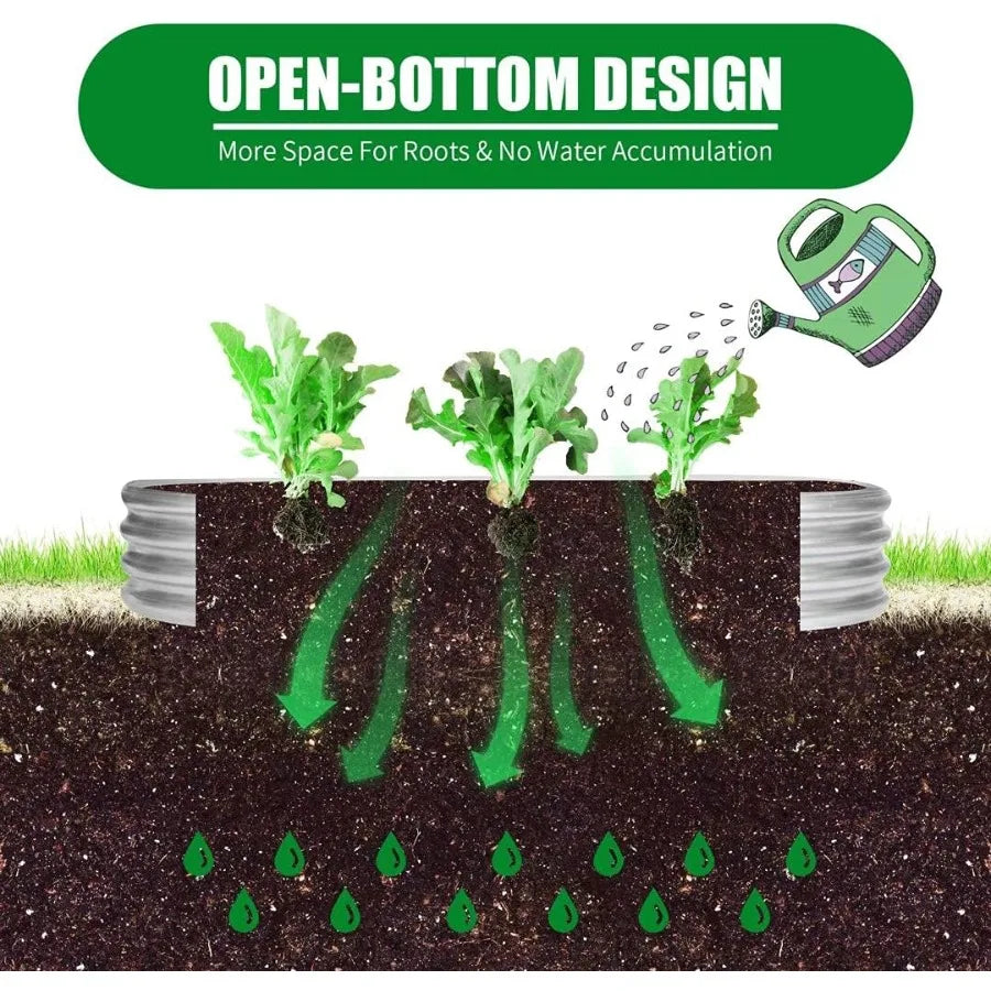 Metal Raised Garden Bed Elevated Planter Two Pack For Vegetables And Herbs