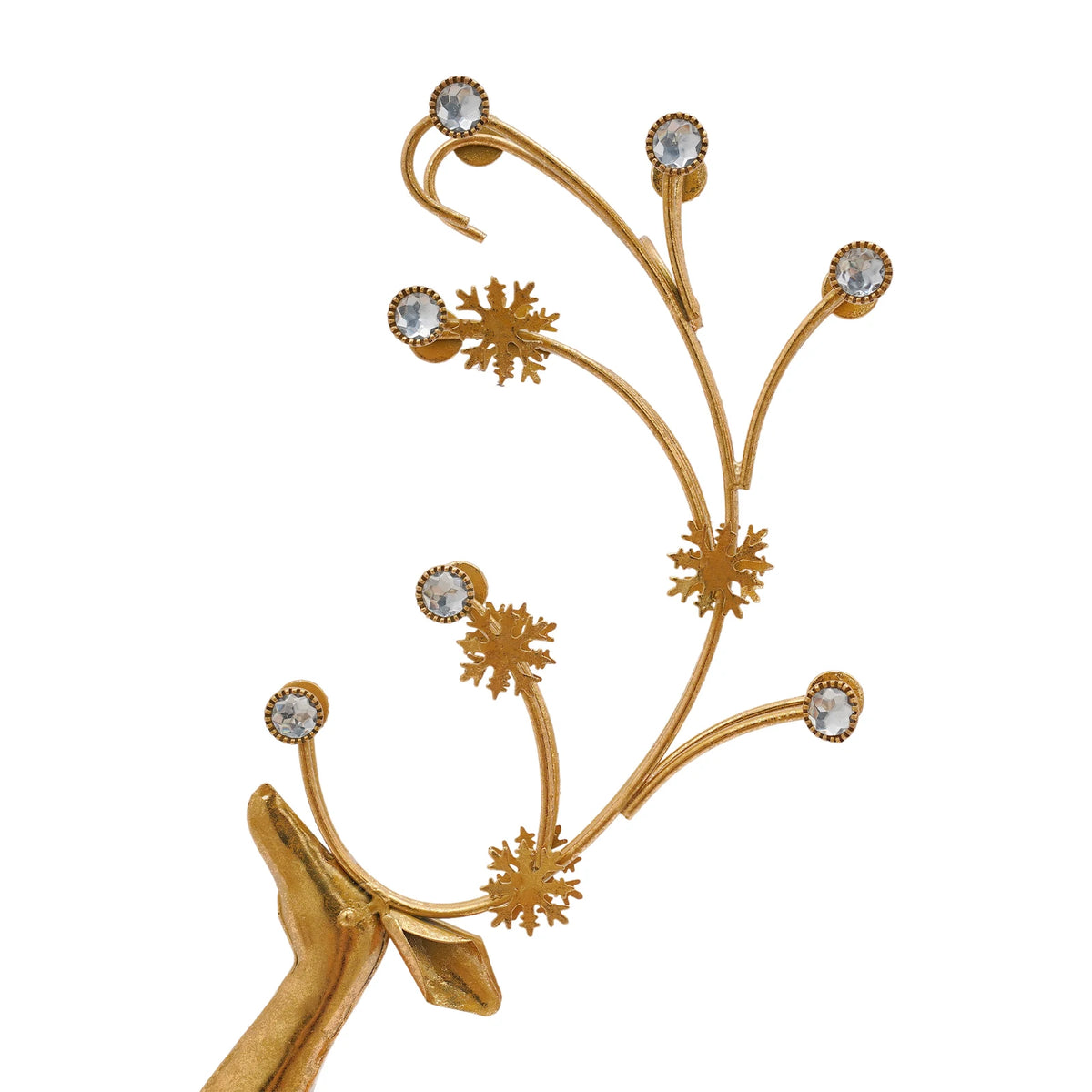 Elegant Metal Reindeer Statue For Modern Home And Office Holiday Decor