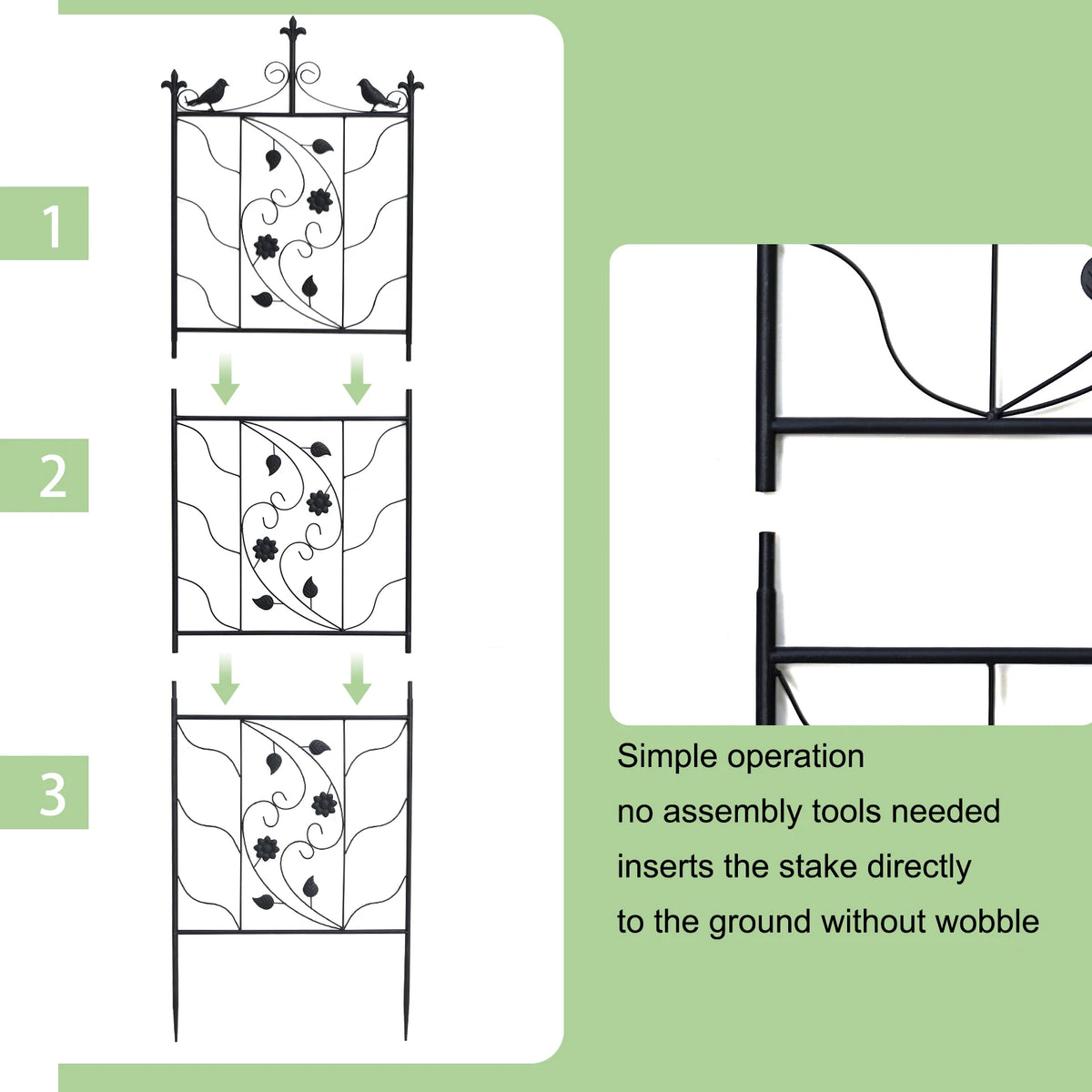 Heavy Duty Metal Garden Trellis Vine Climbing Plant Support