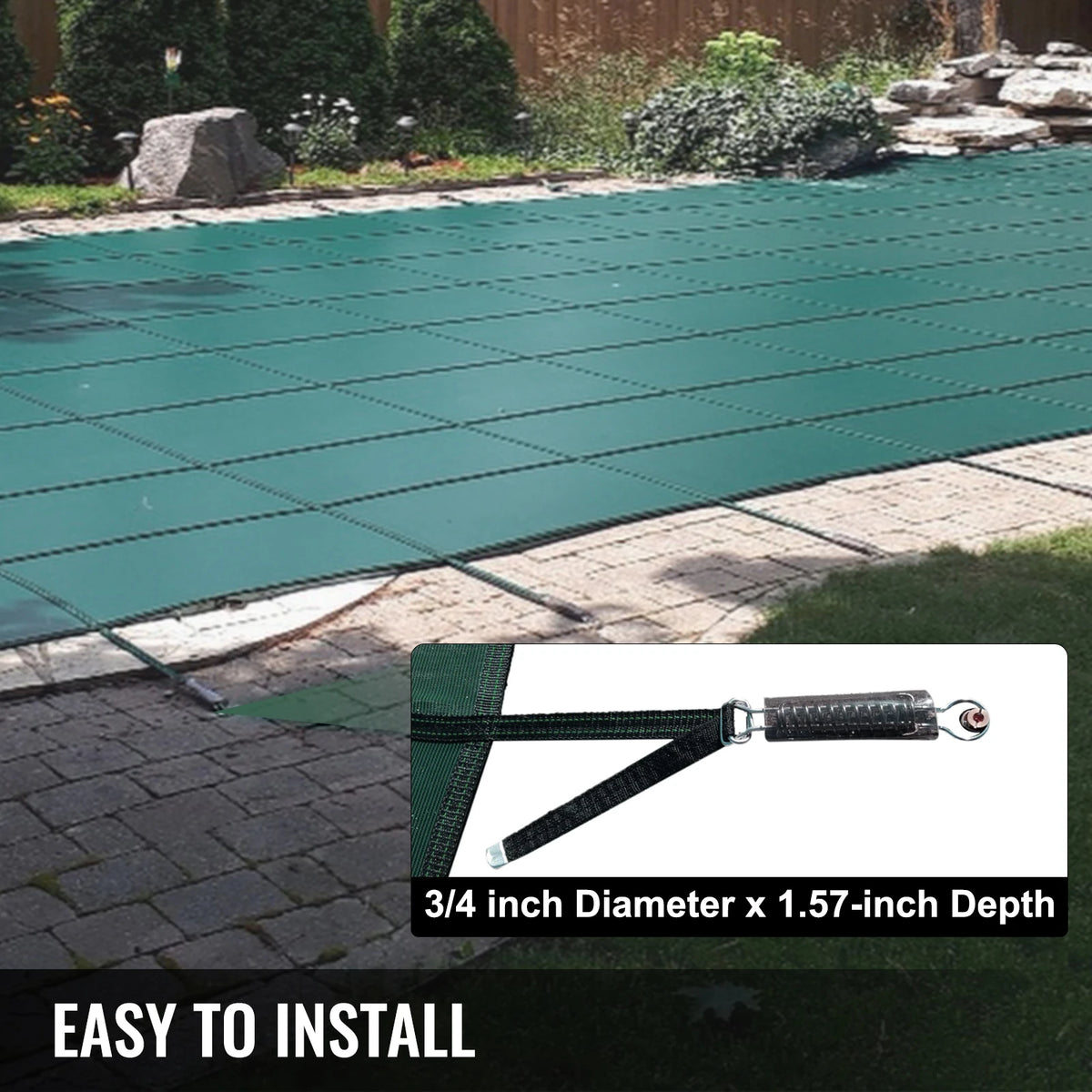 Succebuy Reinforced Mesh Inground Pool Safety Cover