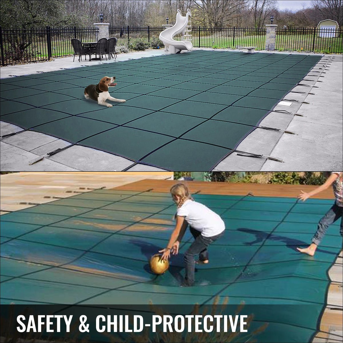 Succebuy Reinforced Mesh Inground Pool Safety Cover