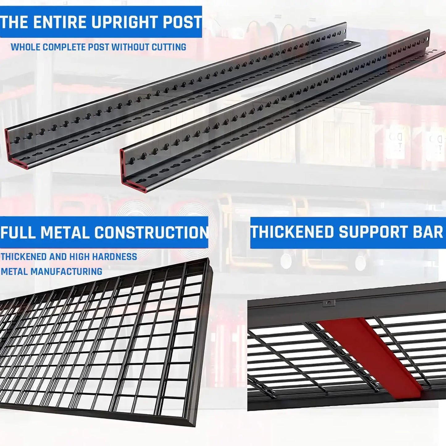 Heavy Duty Garage Shelving Unit 4 Tier Adjustable Metal Storage