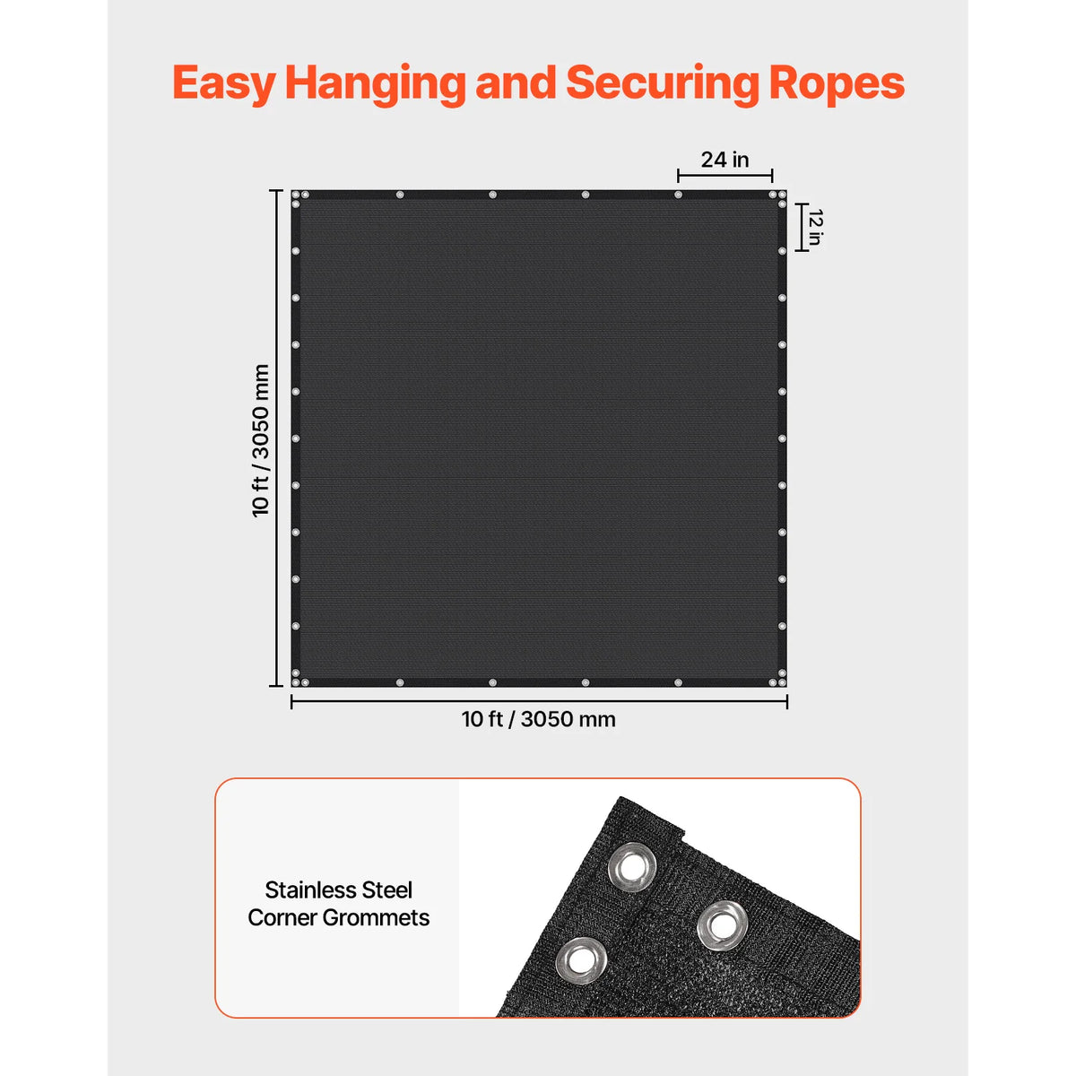 SucceBuy Heavy Duty Sun Shade Cloth Hdpe Outdoor Canopy
