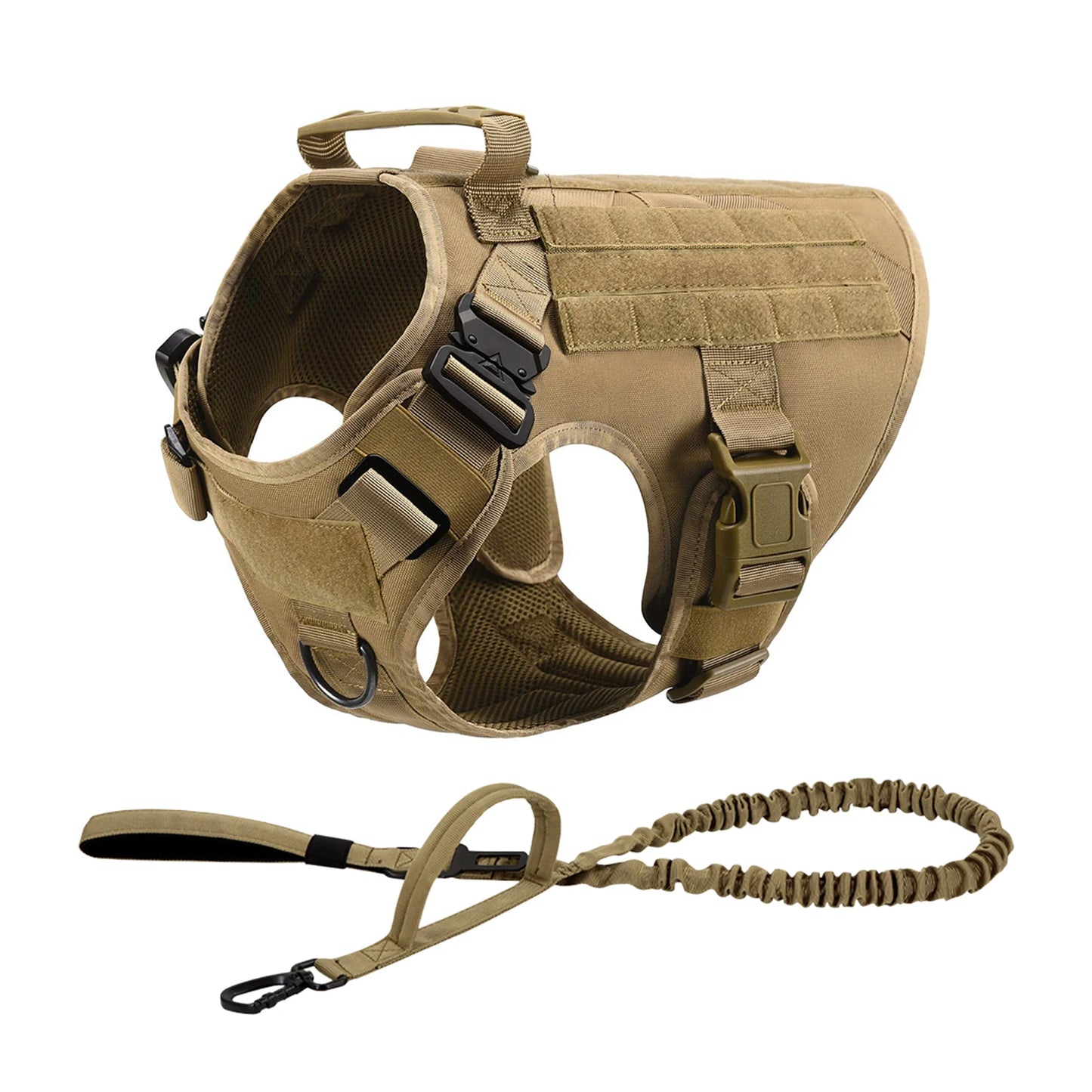 Tactical Dog Harness Vest With Molle Pouches Medium Large Dogs