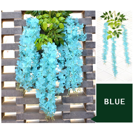 Artificial Wisteria Hanging Flower Garland For Home And Wedding Decor