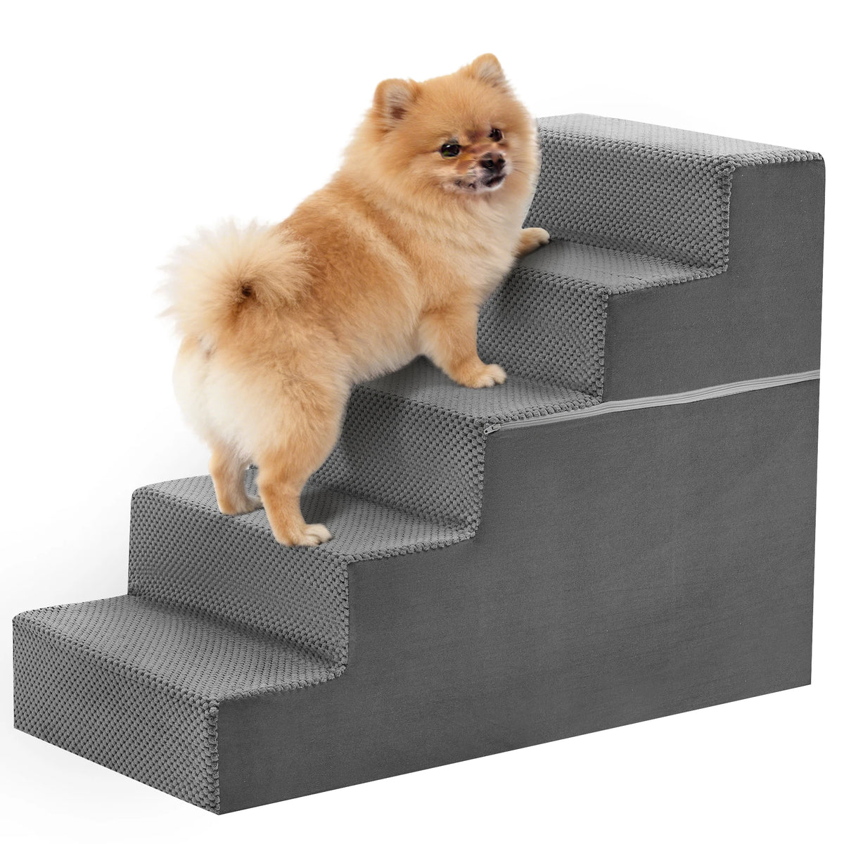 Curved Foam Dog Ramp Stairs With Non Slip Indoor Steps