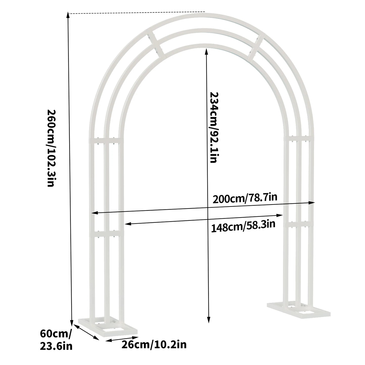 Metal Wedding Balloon Arch Backdrop Stand for Ceremonies