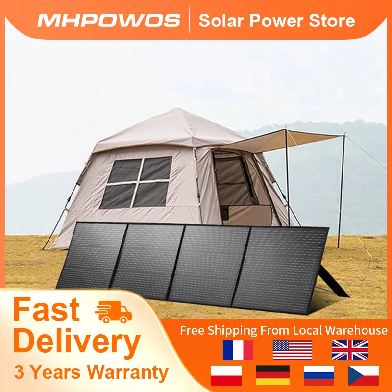 MHPOWOS 220W 40V Portable Waterproof Foldable Solar Panel