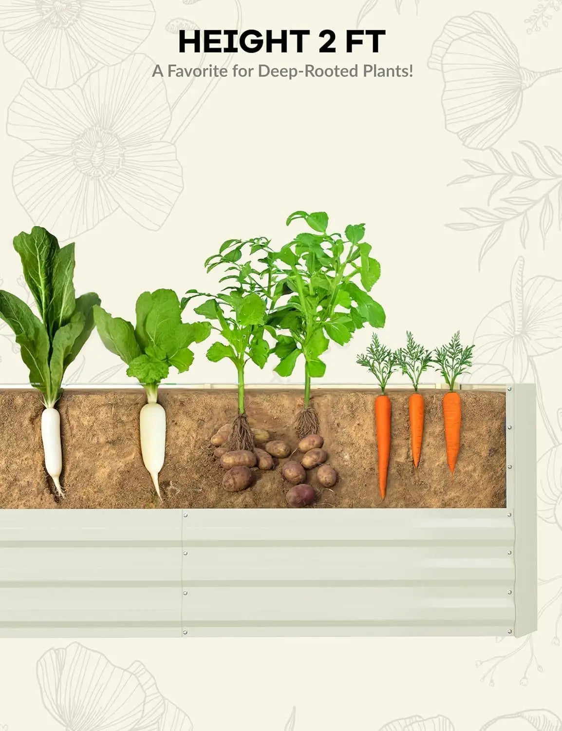 Twister.CK Galvanized Raised Garden Bed Kit