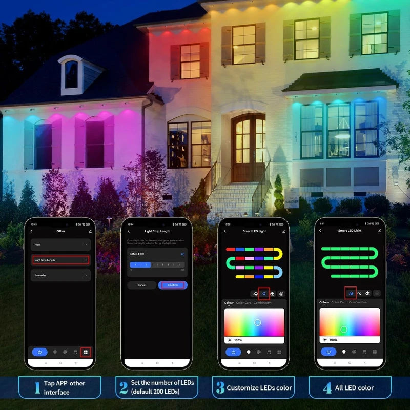 MIMIRGB Outdoor IP67 Eaves Light For Holiday Decor
