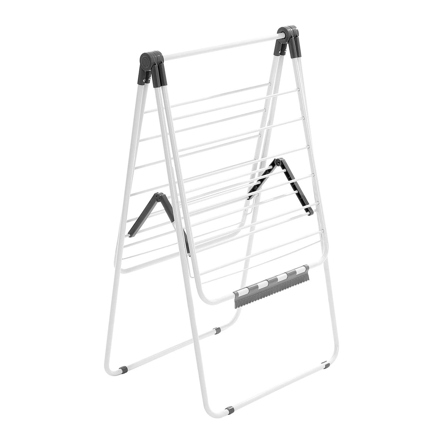 SucceBuy Foldable Clothes Drying Rack With Sock Clips Height Adjustable
