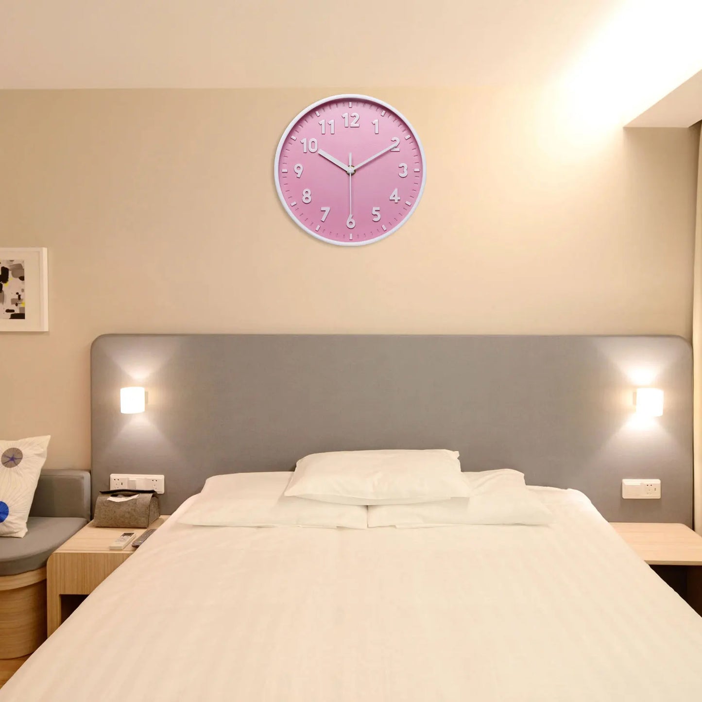 UXCELL Quartz Silent NonTicking Round Wall Clock Battery Operated