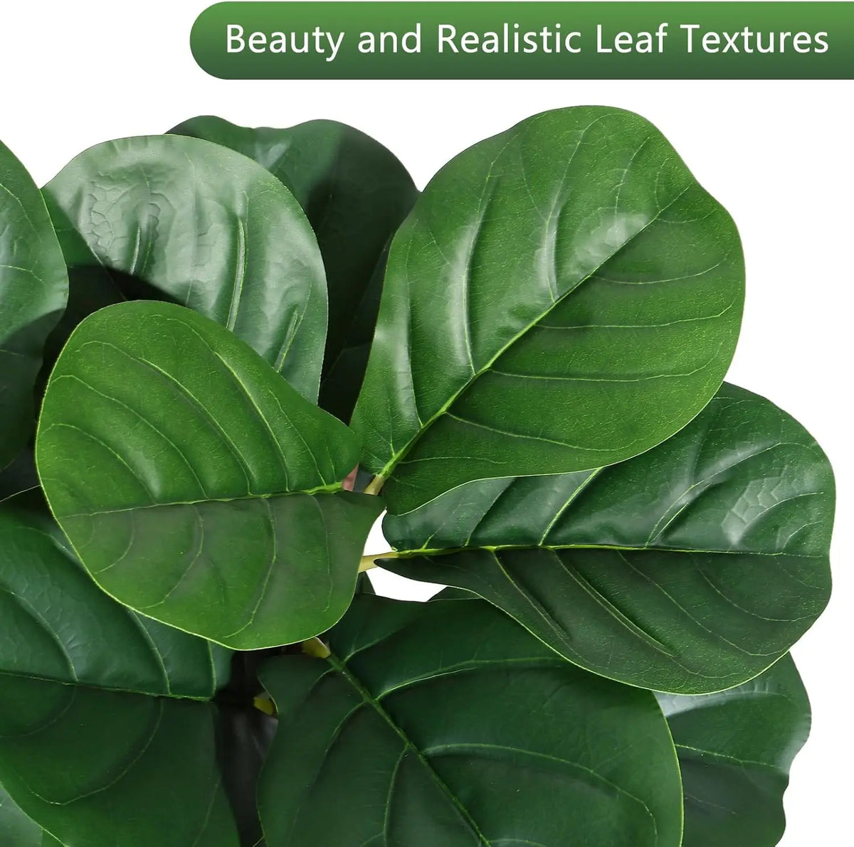 HiMiss Artificial Fiddle Leaf Fig Tree With Indoor Planter