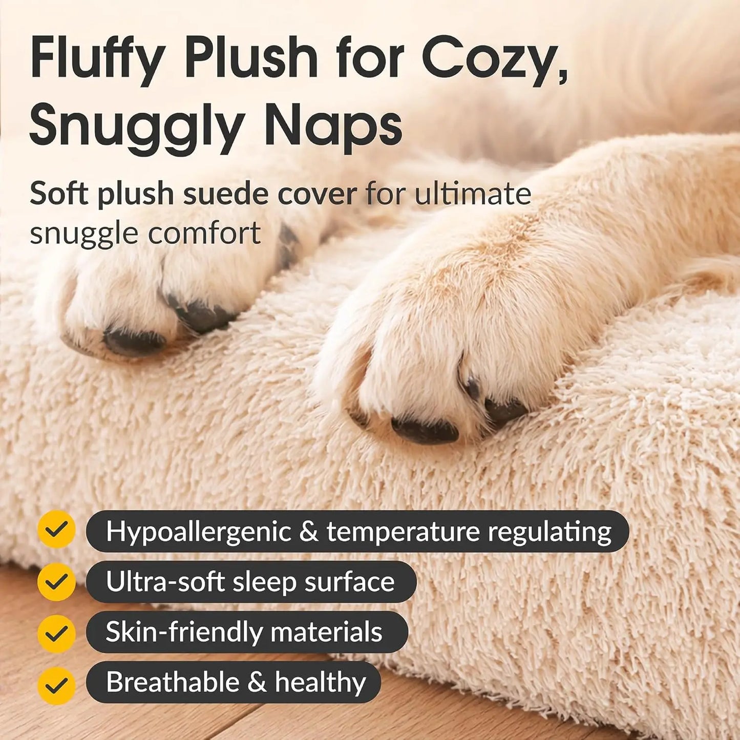 Orthopedic Memory Foam Dog Bed With Waterproof Liner