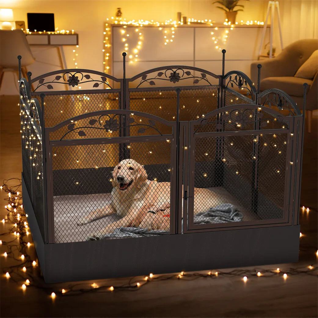 BORWART Heavy Duty Dog Playpen Enclosure For Indoor Outdoor Use