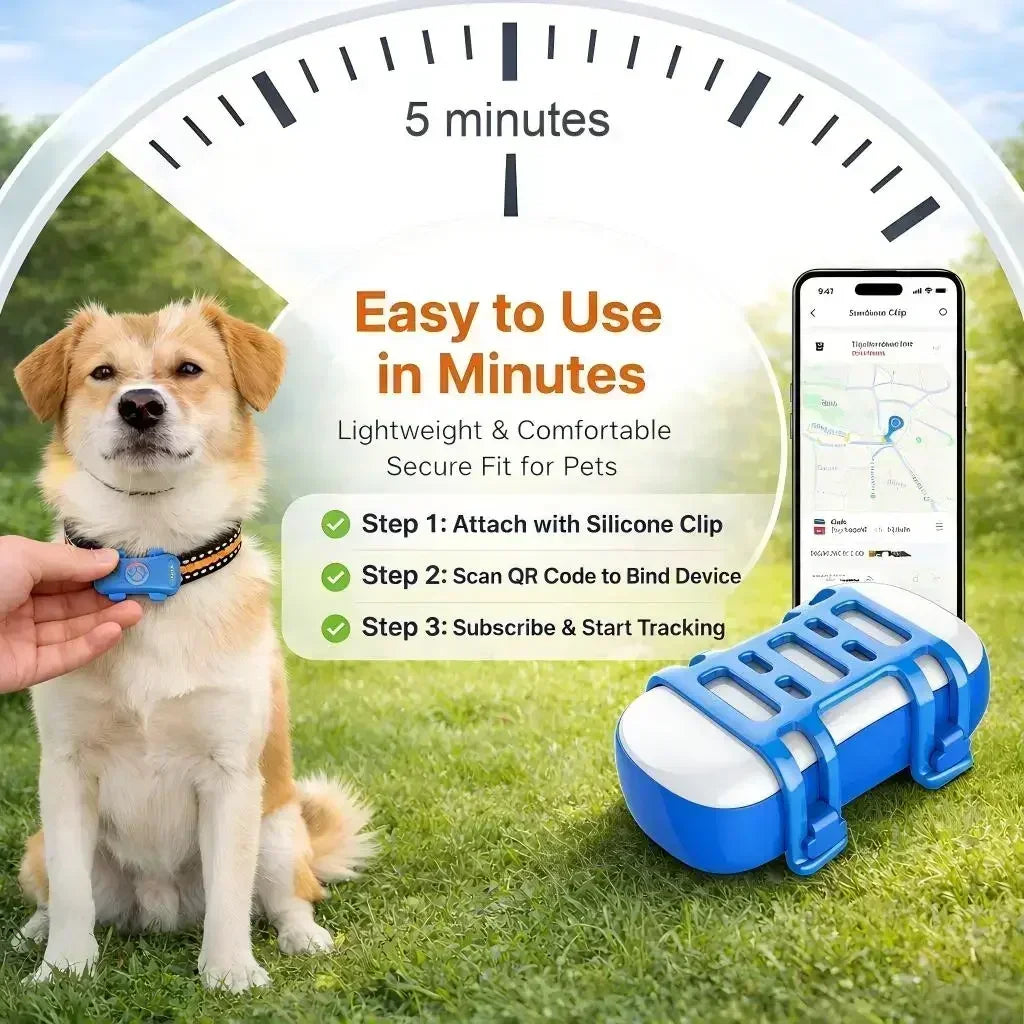 WANWAYTECH GPS Pet Tracker With Real Time Location Tracking