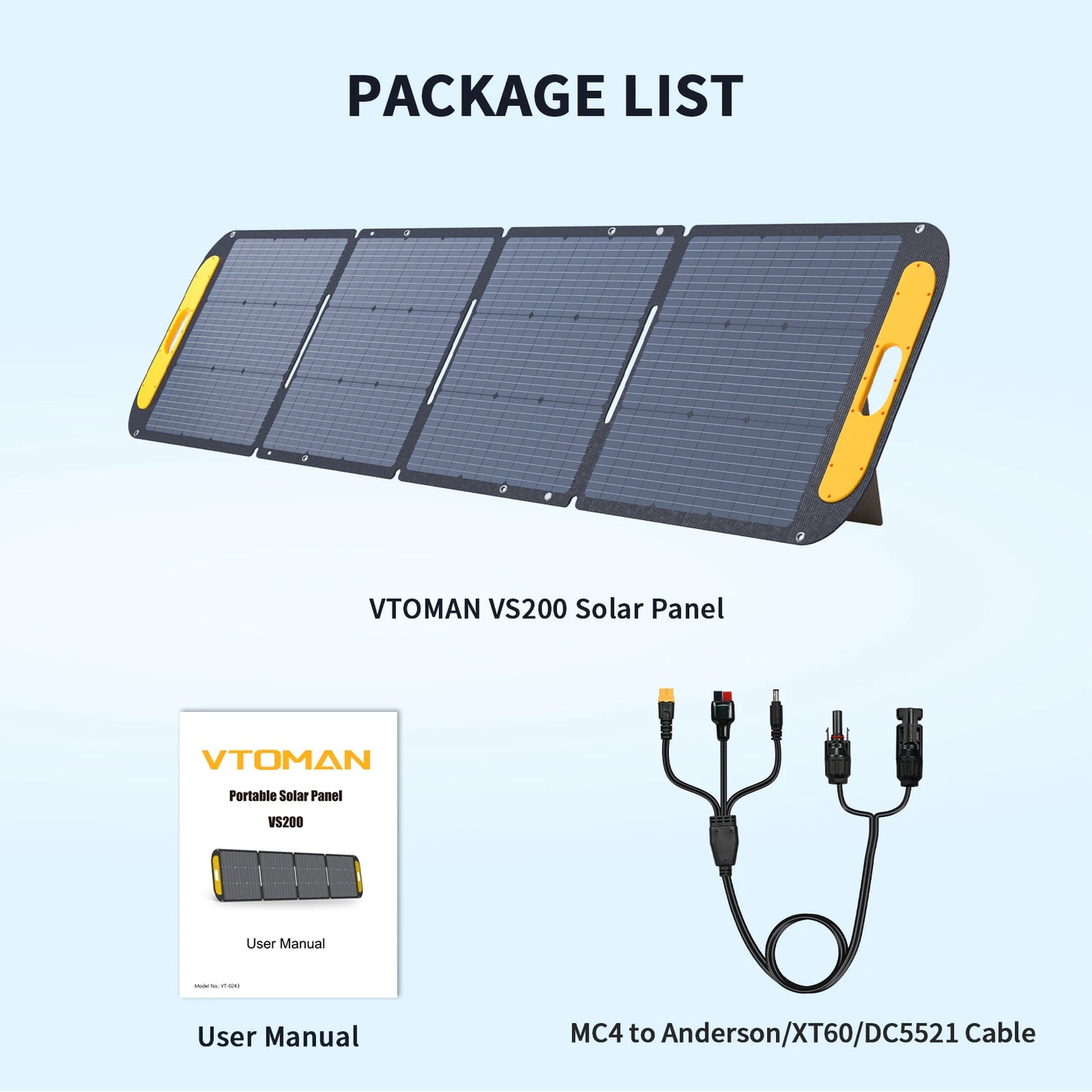 VTOMAN VS200 200W Portable Solar Panel Outdoor Generator