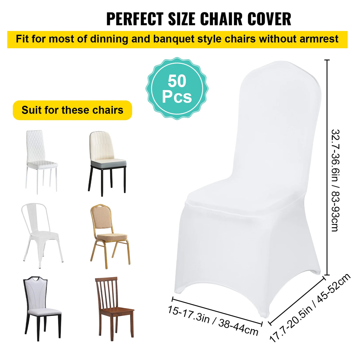Universal Spandex Wedding Chair Covers Elegant Banquet Restaurant