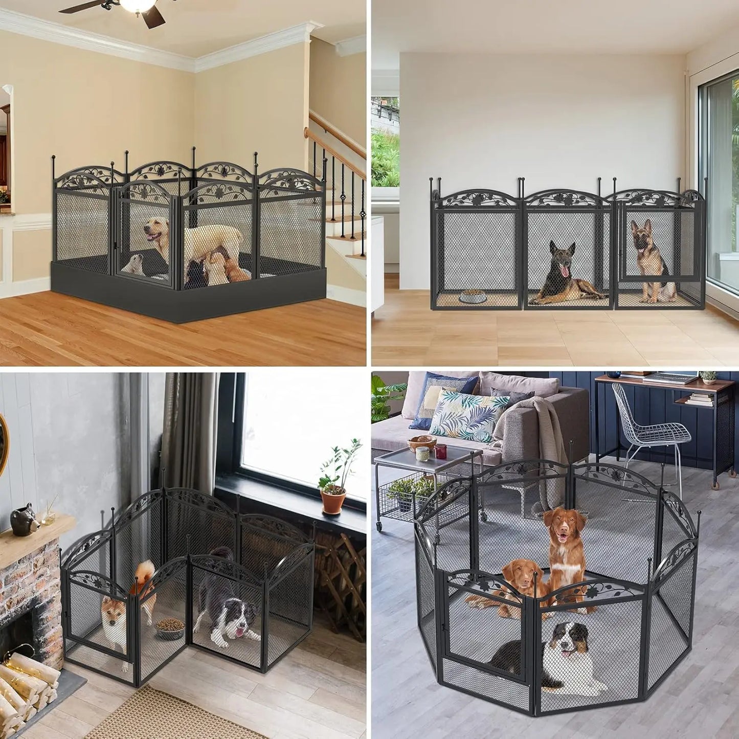 BORWART Heavy Duty Dog Playpen Enclosure For Indoor Outdoor Use