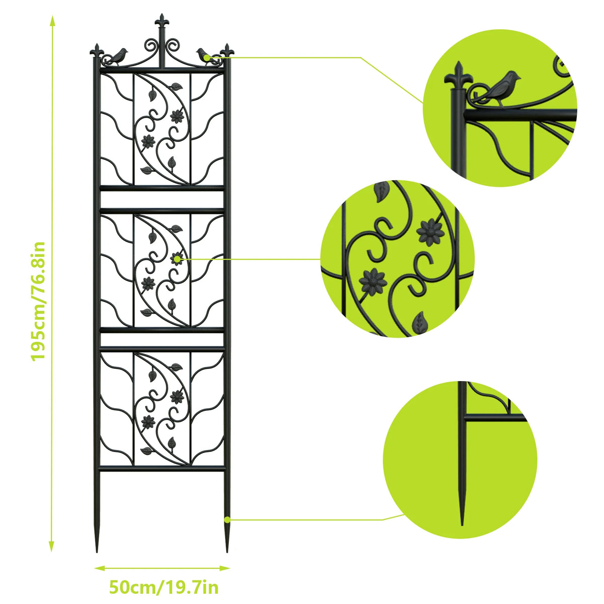 Heavy Duty Metal Garden Trellis Vine Climbing Plant Support