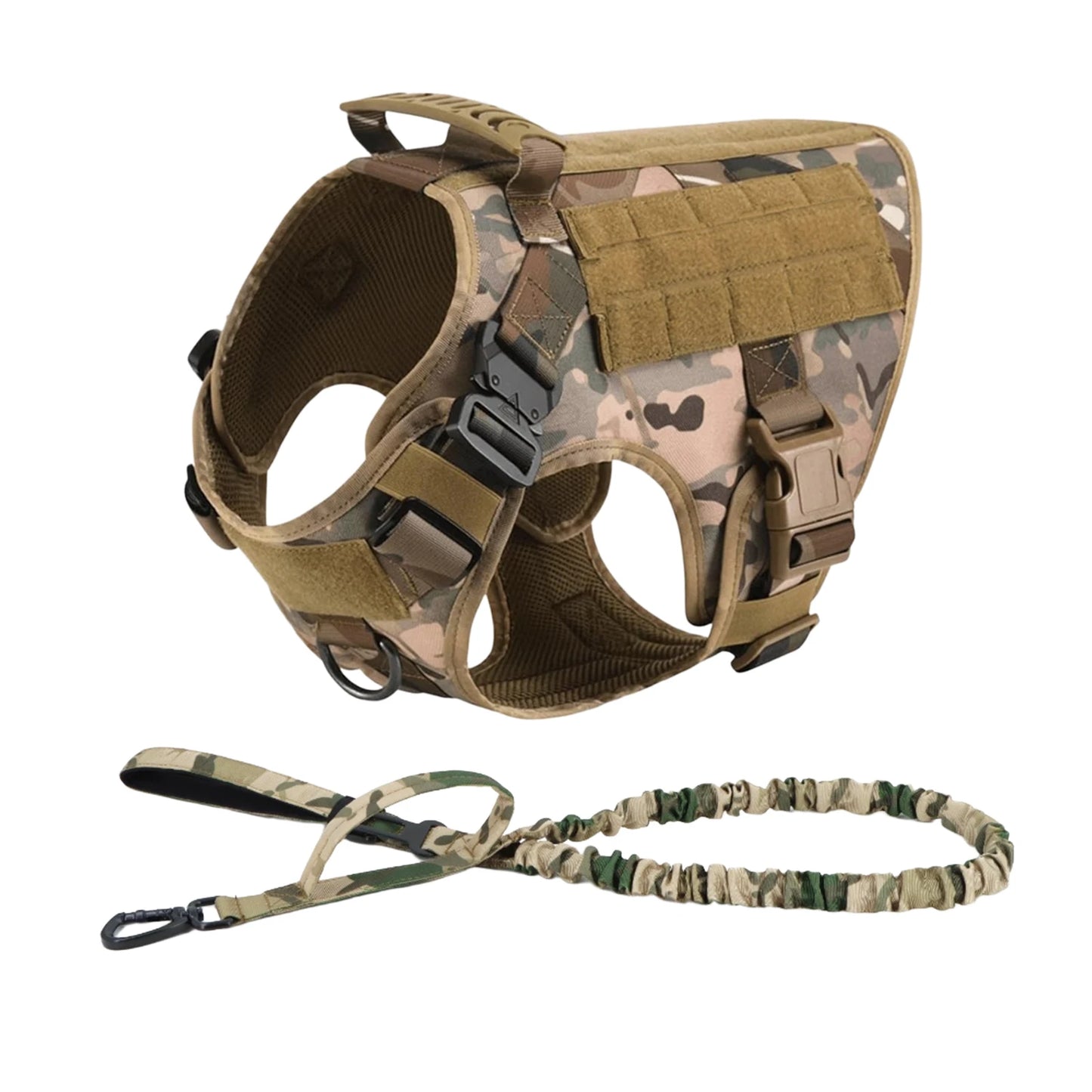 Tactical Dog Harness Vest With Molle Pouches Medium Large Dogs