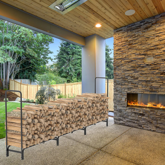 Heavy Duty Metal Wood Log Store Rack For Outdoor Use