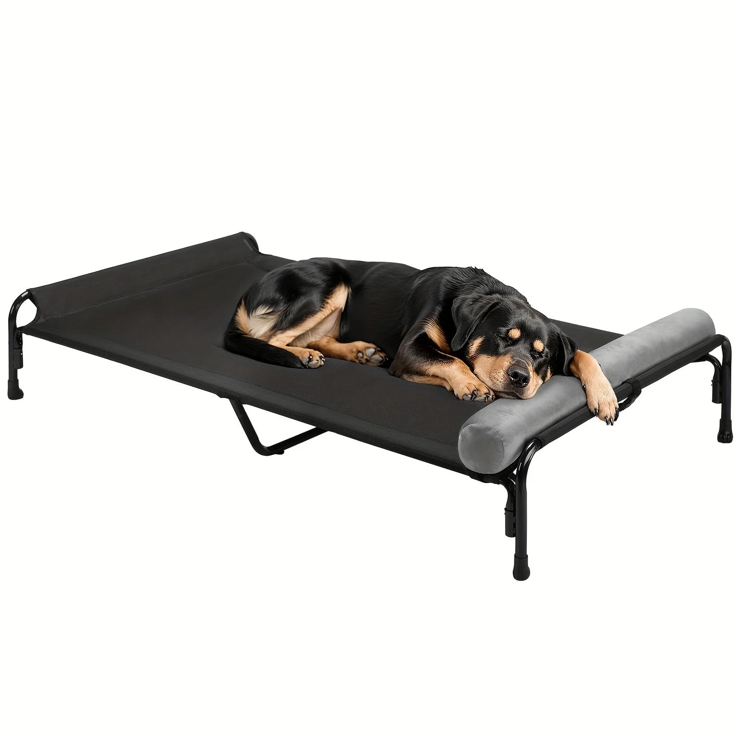 Veehoo Outdoor Elevated Dog Bed With Headrest Bolster