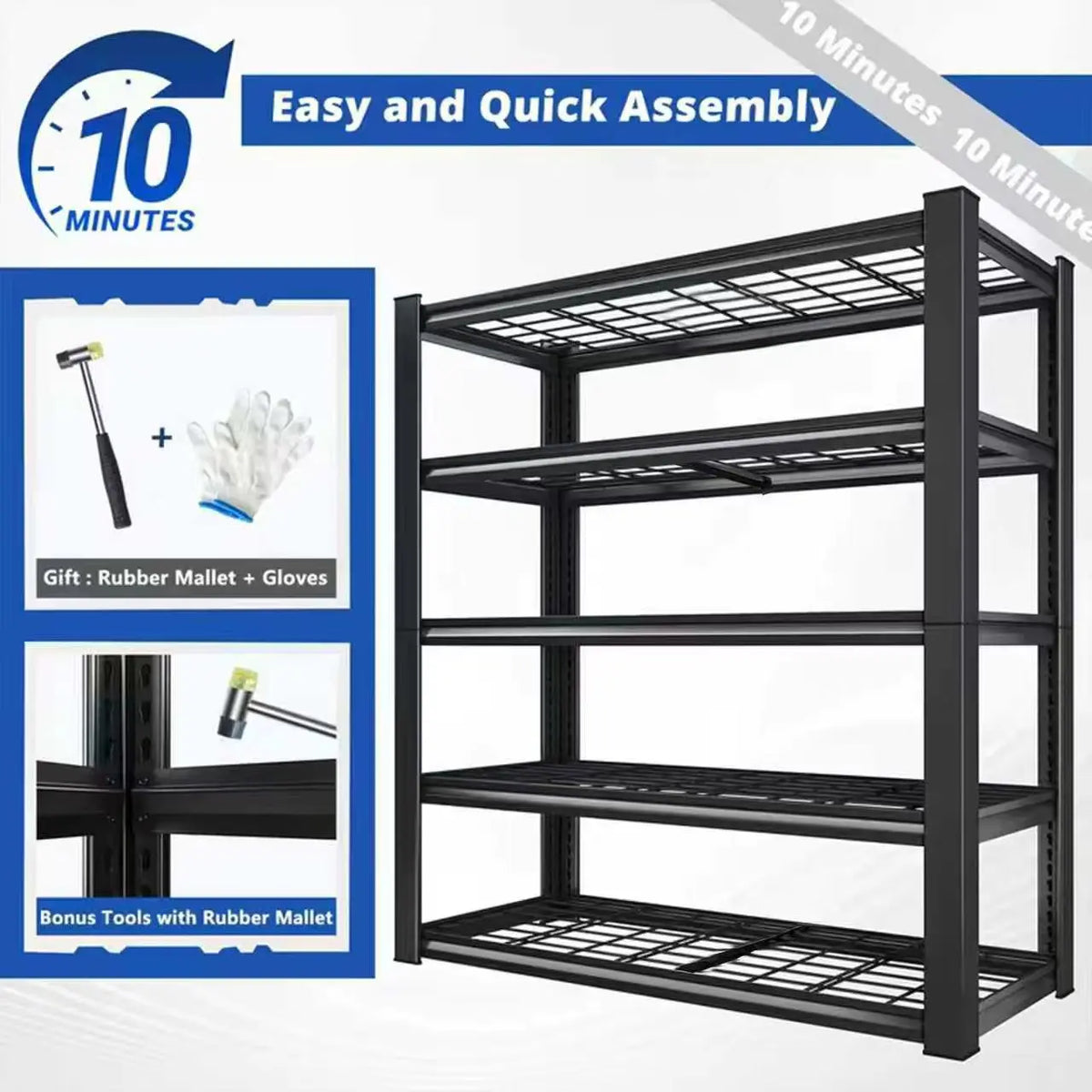 Commercial Adjustable Metal Shelving Rack For Warehouse Or Storage