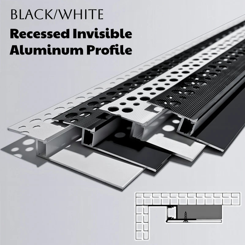 Khelse Recessed Ceiling Shadow Gap LED Aluminum Profile Channel