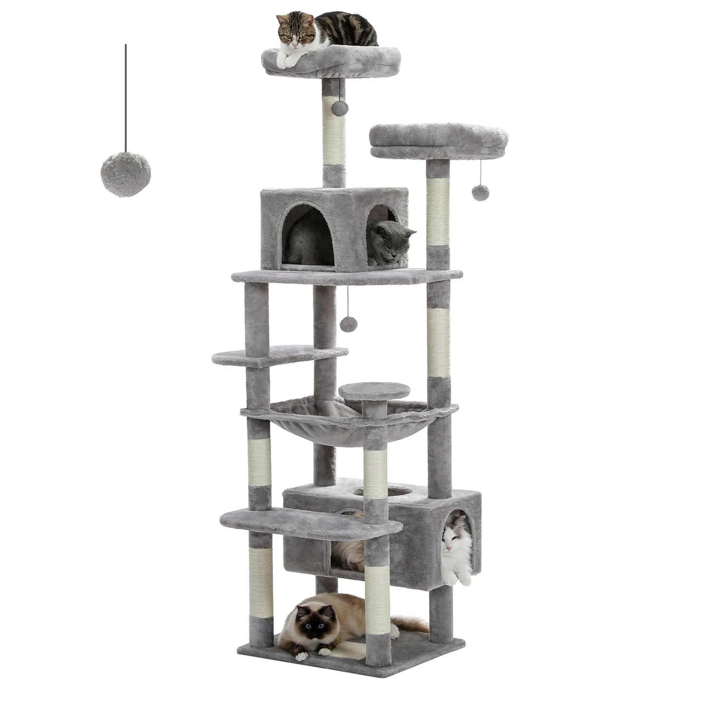 PAWZ Road Cat Tree and Tower for Indoor Cats With Sisal Scratching Posts
