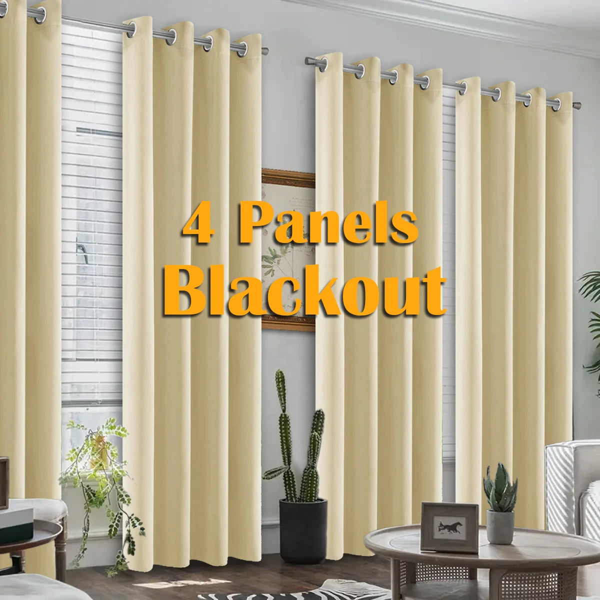 Thermal Blackout Grommet Curtains For Bedroom Window