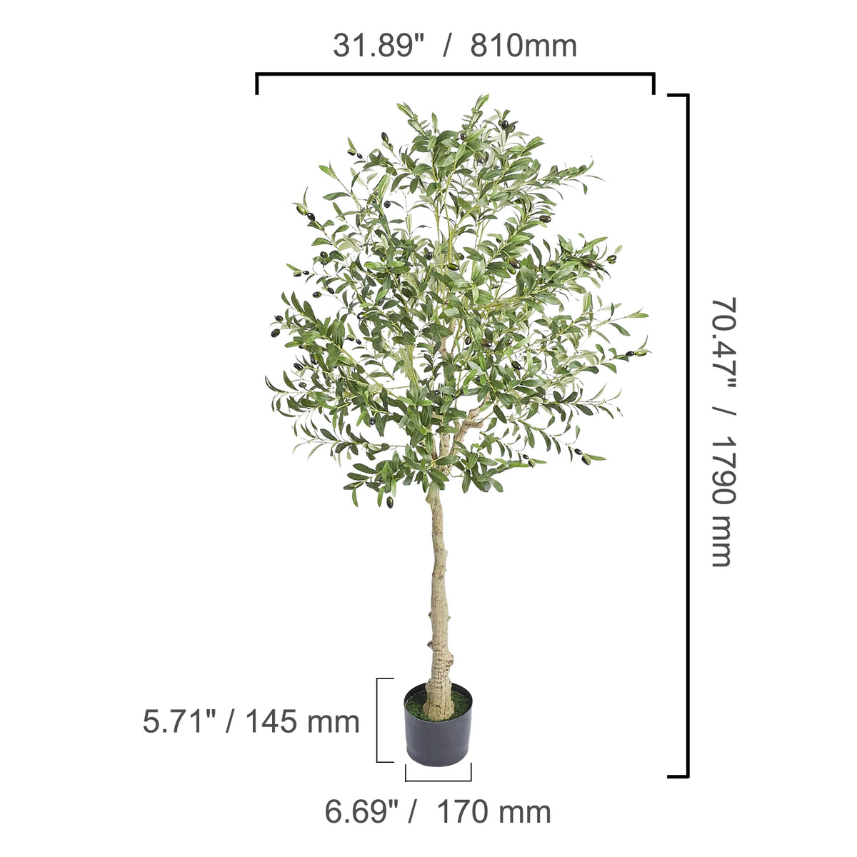 SucceBuy Artificial Olive Tree For Home And Garden Decor