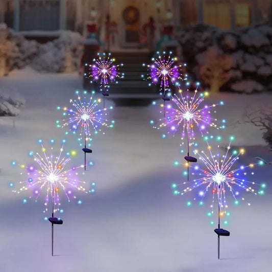 Garden Firework Lights Outdoor Waterproof 6 Pack LED Sparklers