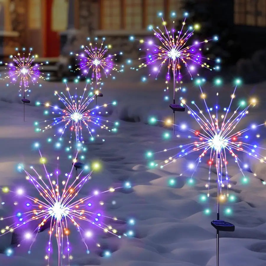 Garden Firework Lights Outdoor Waterproof 6 Pack LED Sparklers