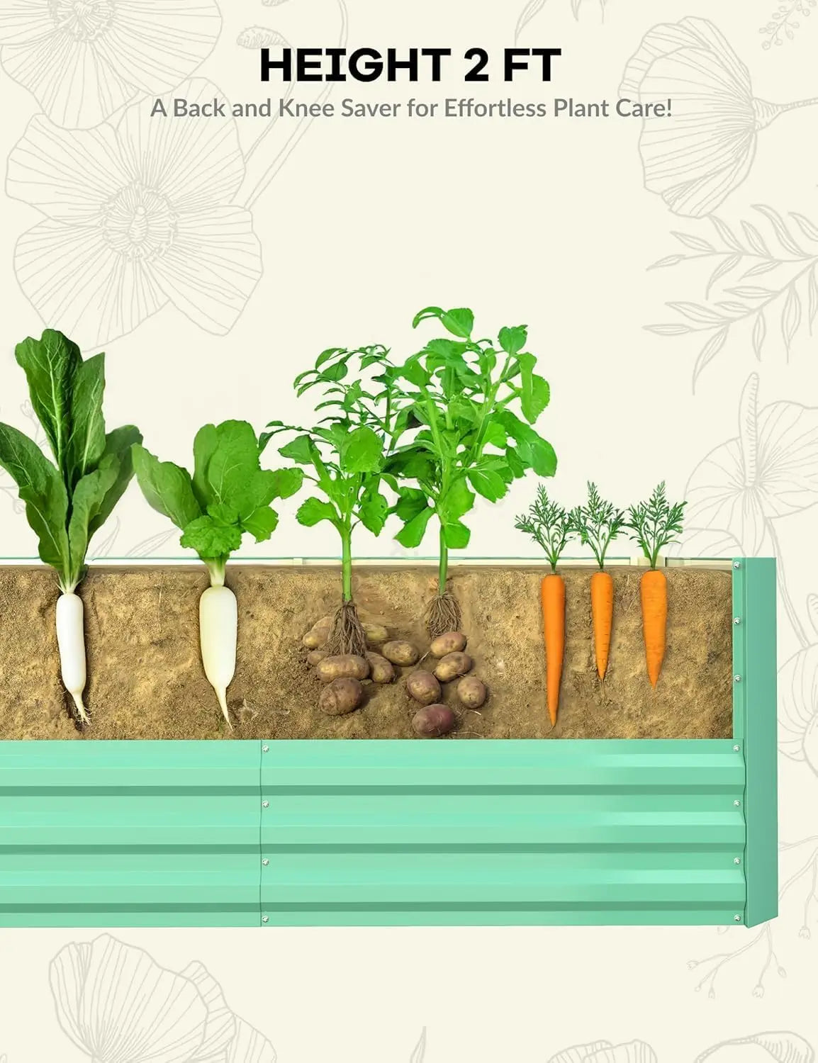 Twister.CK Galvanized Raised Garden Bed Kit