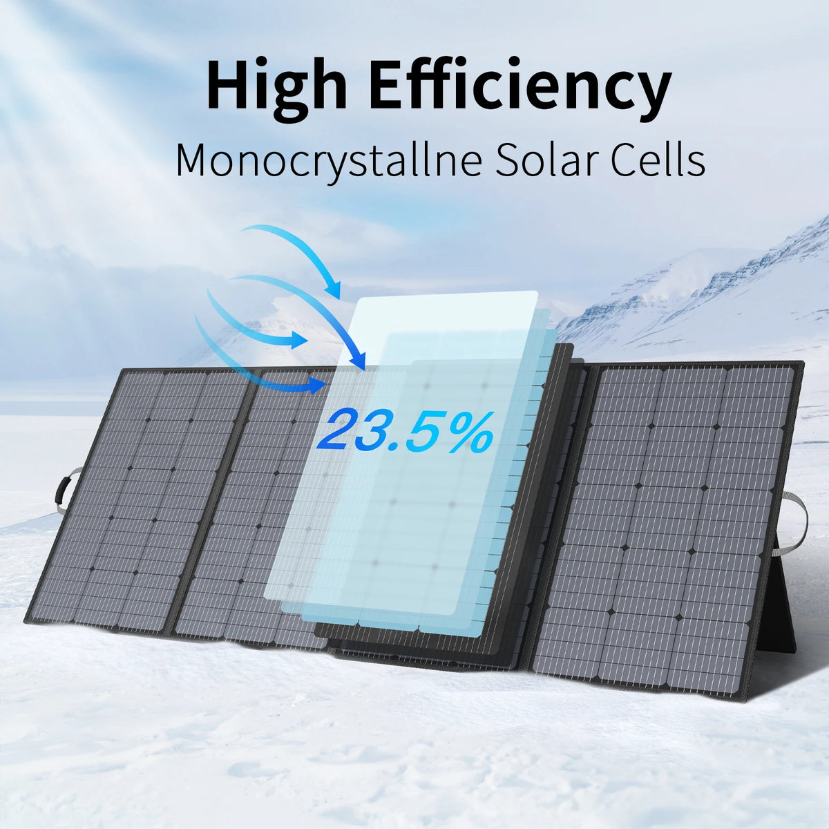 MHPOWOS 400W Foldable Solar Panel Lightweight Portable Outdoor Power