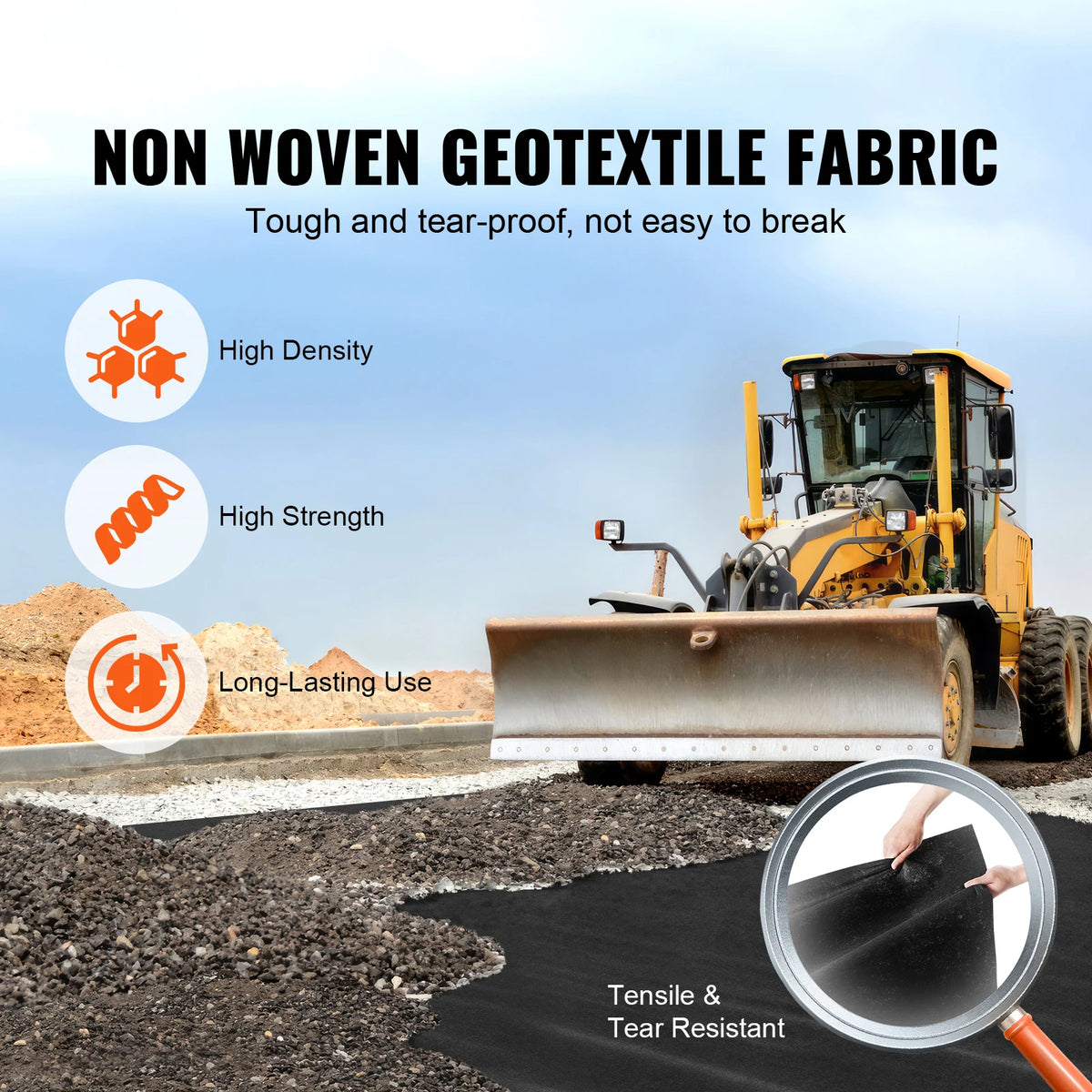 SucceBuy Non Woven Geotextile Fabric Weed Barrier Landscaping Material