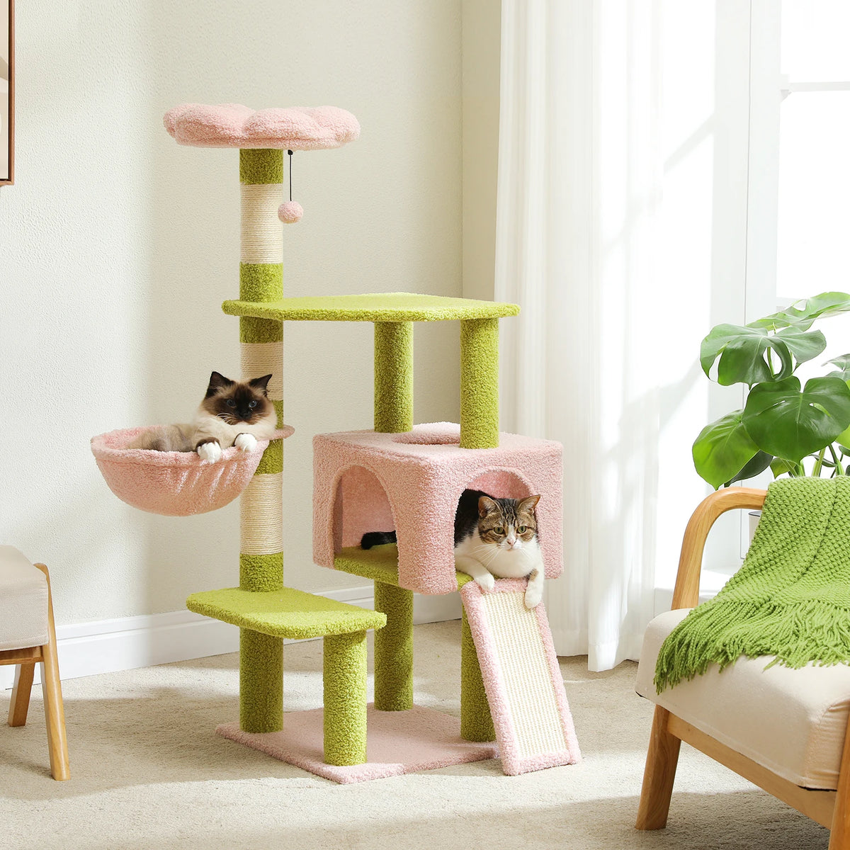 PAWZ Road Flower Cat Tree Multi-Level Tower With Scratching Posts
