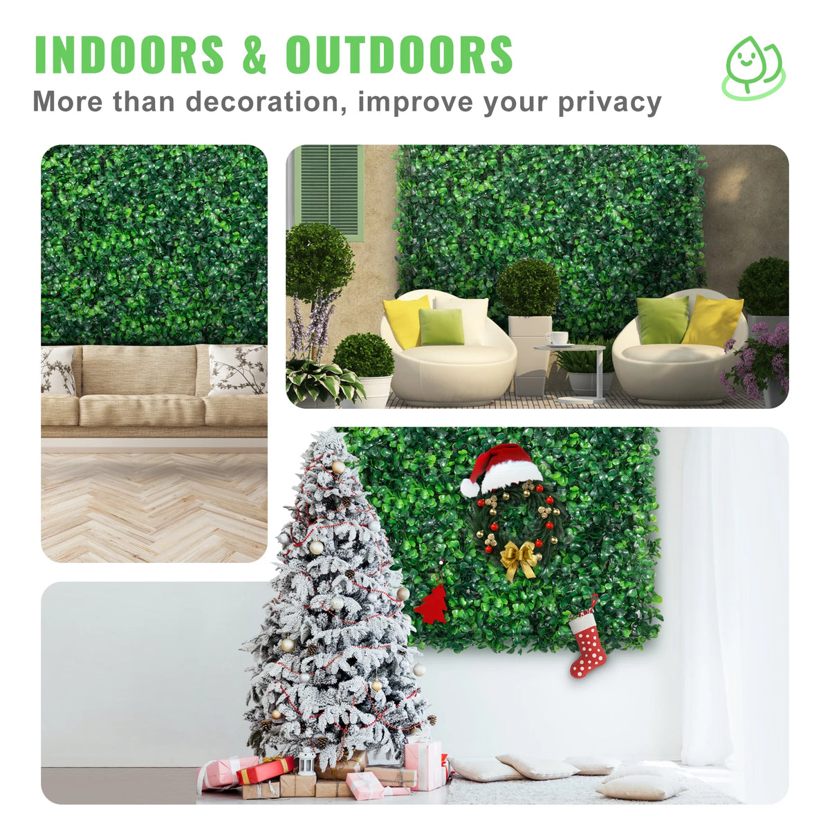 SucceBuy Artificial Boxwood Panels For Walls And Private Garden Screens
