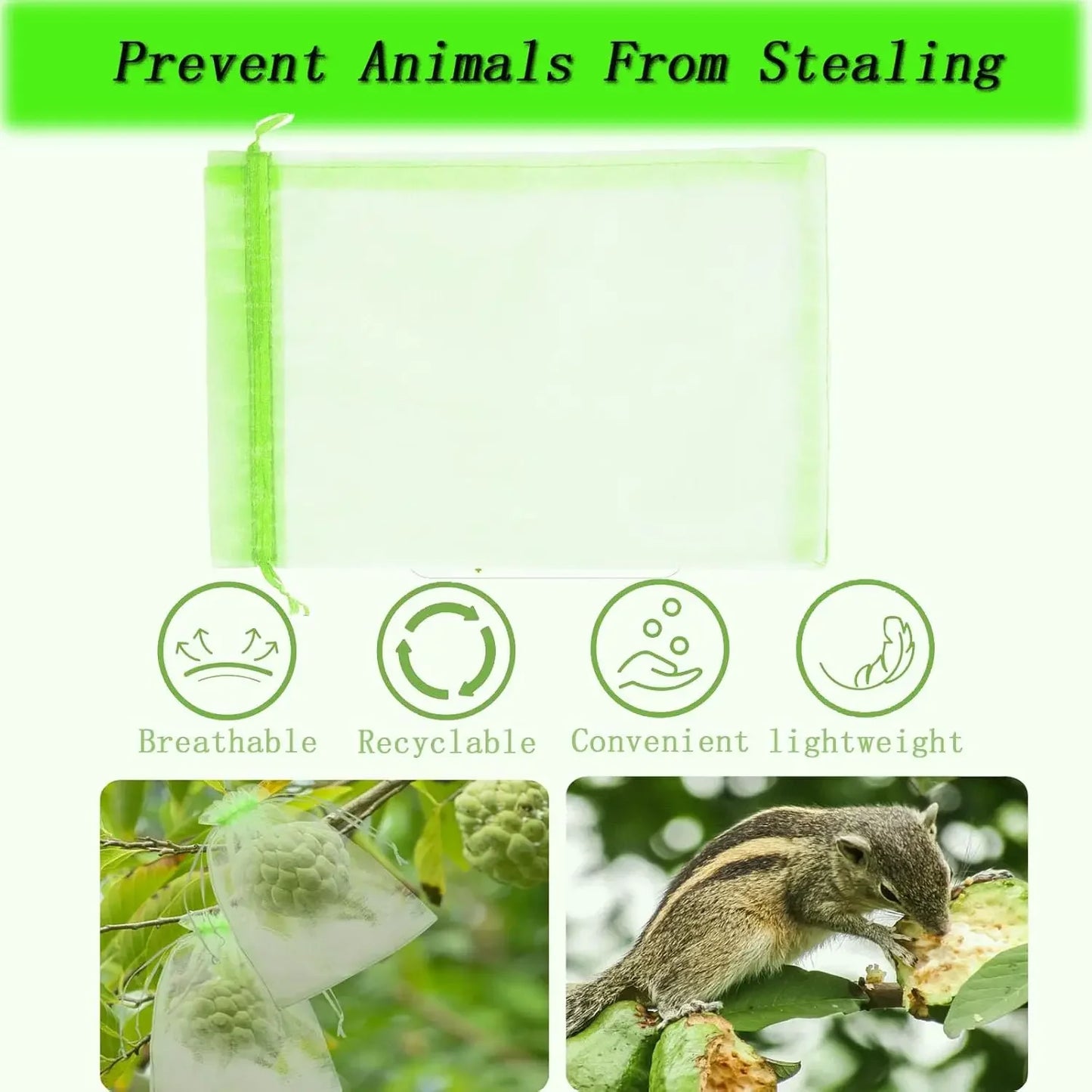 Fruit Protection Bags Birdproof Mesh For Strawberry And Grape Plants