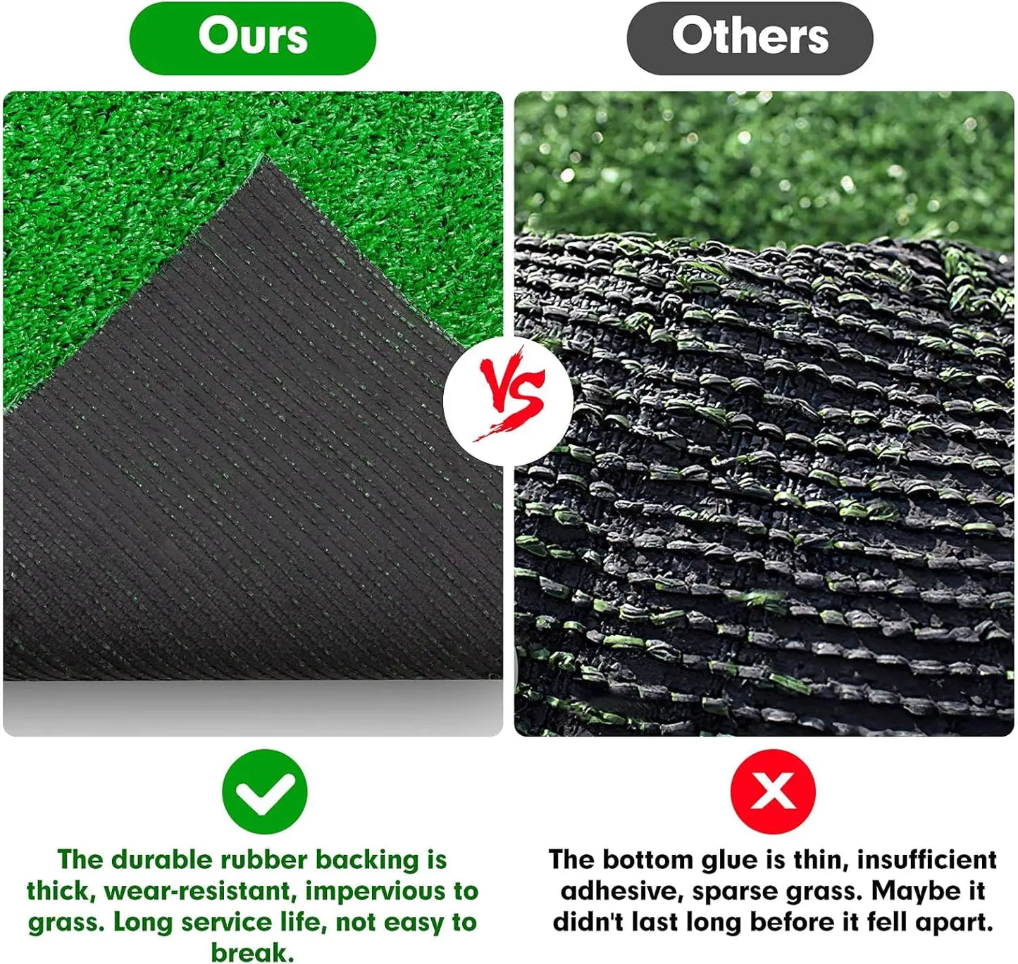 Artificial Grass Turf Mat for Dogs With Drainage Holes