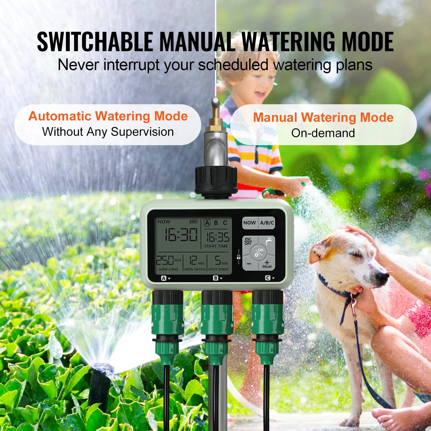 SucceBuy Water Timer With 3 Independent Zones And LCD Display