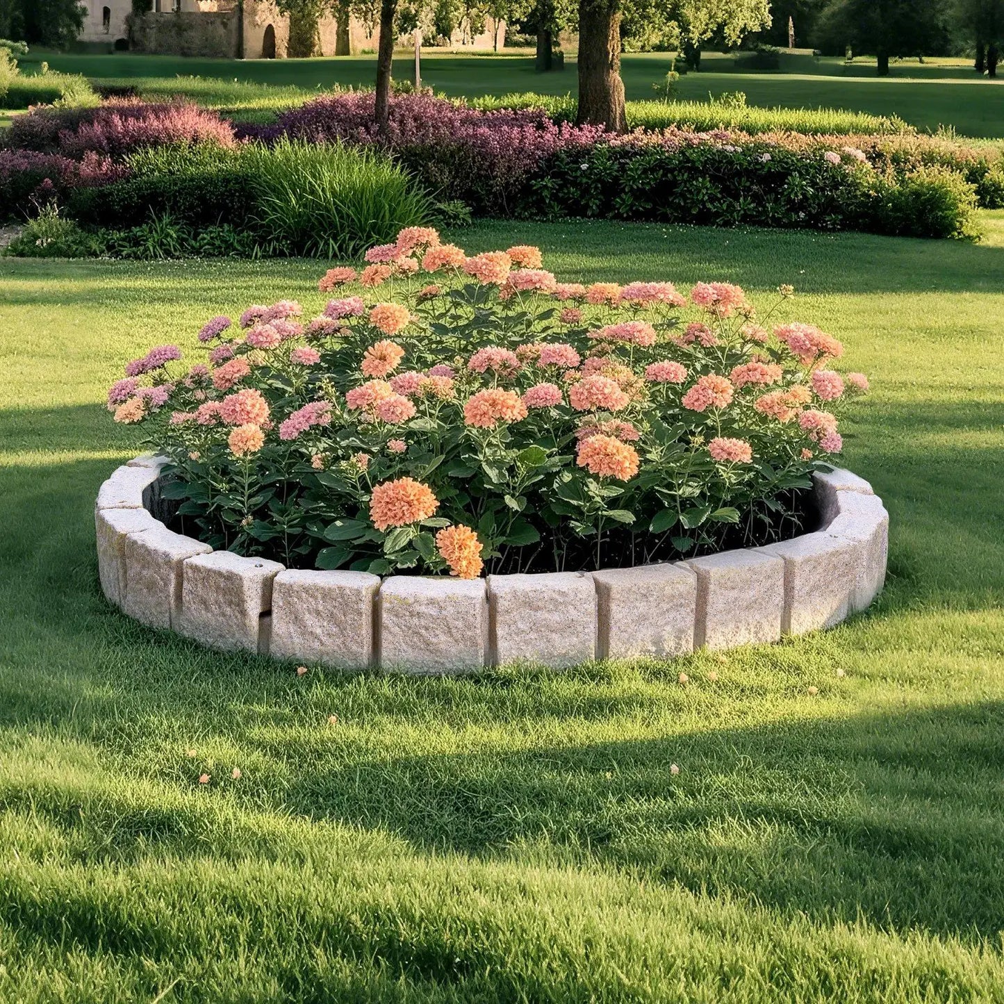 Faux Stone Landscape Edging Flexible Border With Anchoring Spikes
