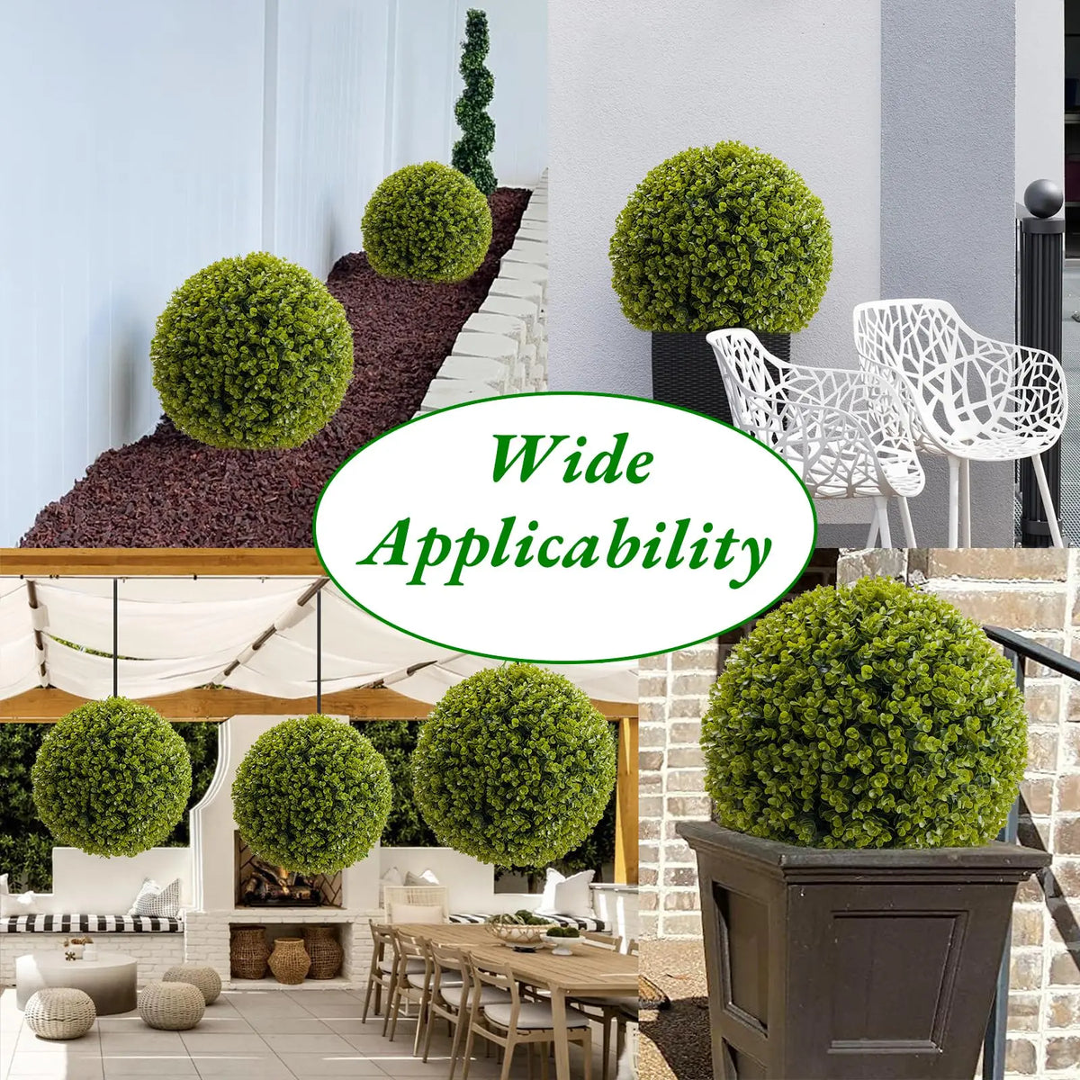 Studyset Artificial Topiary Balls For Outdoor Garden Decor
