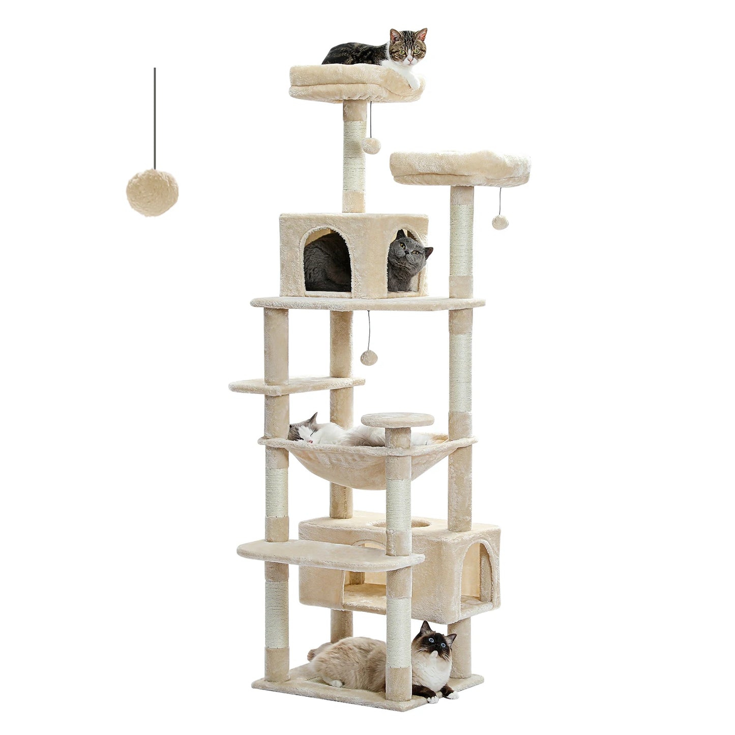 PAWZ Road Cat Tree and Tower for Indoor Cats With Sisal Scratching Posts