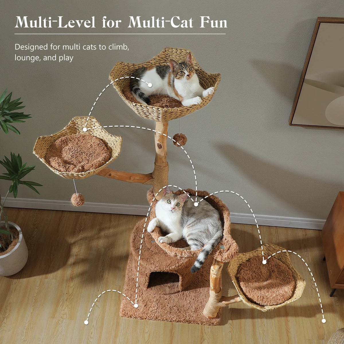 PAWZ Road Multi Level Cat Tree Tower With Scratching Post