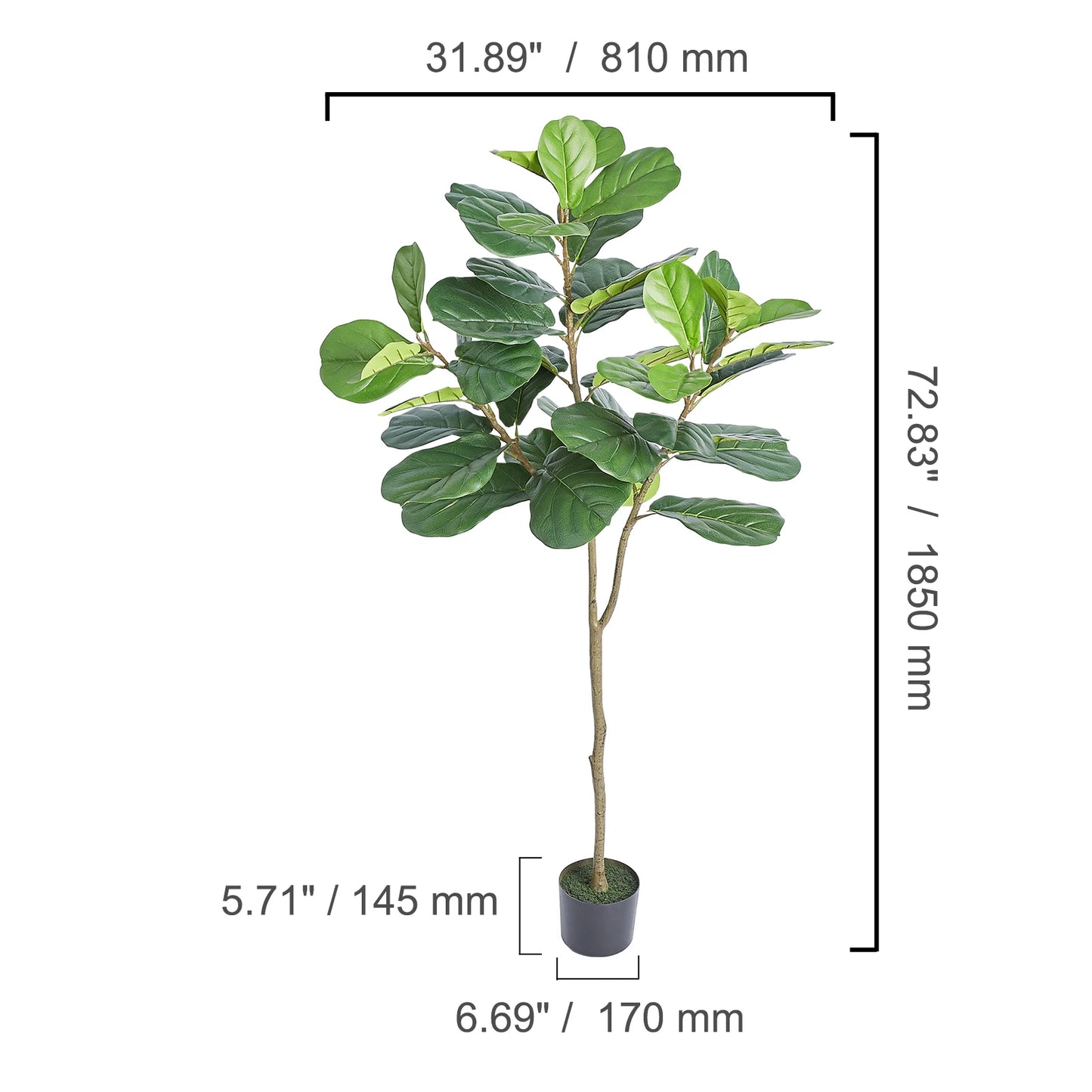 SucceBuy Artificial Olive Tree Faux Plant With Anti Tip Design